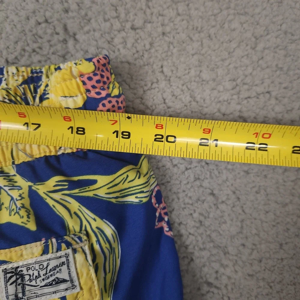 POLO Ralph Lauren Mens XXL/ 2XL‎ Yellow Hibiscus Flower Swim Trunks Bathing Suit